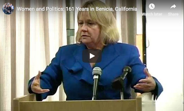 Bonnie Silveria, Past President of the Benicia Historical Society presented a history of Women and Politics in Benicia, California in honor of 100 years of Women's Suffrage in California – 2011